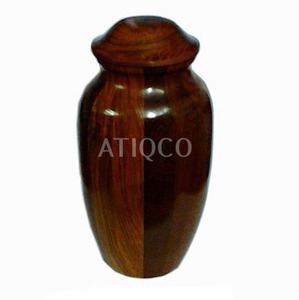Urna de madera de estilo europeo blanco para cenizas Funerl Cremación Recuerdo Acabado colorido Urna de metal para adultos - Product Image 3