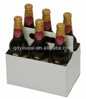 Paquete de 4 Papel Kraft liso personalizado, portador de cartón corrugado, plantilla de soporte para tazas de café de 4 Vasos de pinta