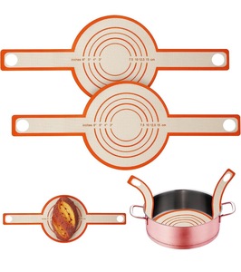 Không dính Silicone bánh mì Sling Silicone <span class=keywords><strong>Baking</strong></span> Mat tái sử dụng lò nướng Hà Lan lót nướng nấu ăn Mat dễ dàng để chuyển bánh mì bột chua - Product Image 5