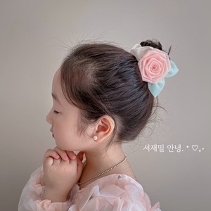 Nuevo lazo para el cabello infantil de gasa con estampado floral, lazo para el cabello de satén para padres e hijos, diadema - Product Image 3