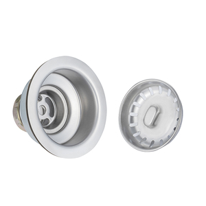 مصرف حوض عالمي قياسي في الولايات المتحدة لمدة 3 "فتحة صرف من الفولاذ المقاوم للصدأ مع مصفاة سلة للحوض للمطبخ - Product Image 2