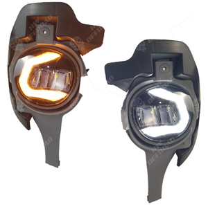 Luces LED de Circulación Diurna para <span class=keywords><strong>Toyota</strong></span> <span class=keywords><strong>Hilux</strong></span> Vigo 2005 <span class=keywords><strong>2006</strong></span> 2007, <span class=keywords><strong>Faros</strong></span> <span class=keywords><strong>Antiniebla</strong></span> con Señal de Giro Secuencial DRL - Product Image 1