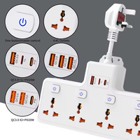 Multiprise avec protection contre les surtensions, rallonge électrique universelle avec ports USB