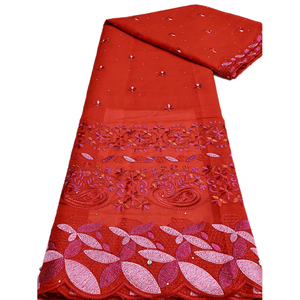 NI.AI Mode <span class=keywords><strong>Suisse</strong></span> Voile Dentelle Broderie Coton Dentelle Luxe Net Dentelle Tissu avec Strass pour Robes <span class=keywords><strong>de</strong></span> Mariée - Product Image 4