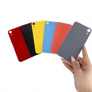 กระจกหลังแท้สำหรับ iPhone XR ฝาหลังกระจกเปลี่ยนเร็ว ฝาครอบแบตเตอรี่แบบมีรูใหญ่ พร้อมกาว - Product Image 1