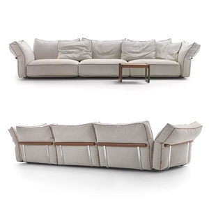 2025 Ý Sang Trọng Flexform Thiết Kế Hàng Thẳng Camelo Cắt Sofa Thiết Lập Ánh Sáng Da Vải Cho Phòng Khách Giường - Product Image 5