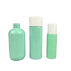 Colore verde vuoto vendita calda PET plastica 250ml profumo cosmetico bottiglia vuota per uso alimentare lozione bottiglia grossista