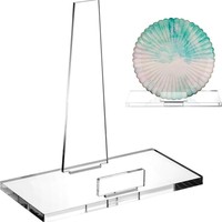 Présentoir en acrylique avec socle, support polyvalent pour assiettes en résine, plats décoratifs et cadres photo