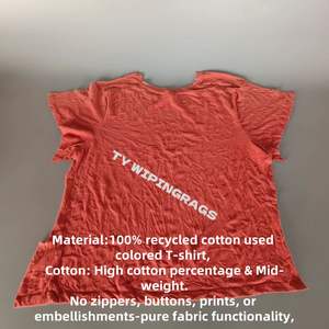 Chiffons de nettoyage en coton 100% coupés à la nouvelle découpe, forte capacité d'absorption d'huile, chiffons pour t-shirts - Product Image 3