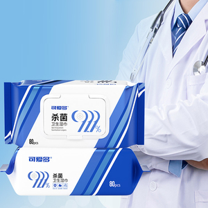 Lingettes alcoolisées personnalisées OEM, respectueuses de la peau, 80 pièces, pour le nettoyage quotidien et la <span class=keywords><strong>d</strong></span>ésinfection des mains et des surfaces - Product Image 1