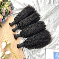 Extensions de cheveux afro crépus en vrac, cheveux humains brésiliens bruts non traités 4C, dreadlocks bohèmes en cheveux humains en vrac