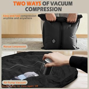 Bolsas de Viaje Impermeables IP67 con Bomba de Compresión al Vacío, 18L, Reutilizables, Ahorradoras de Espacio, para Maletas, Mochilas y Equipaje - Product Image 4