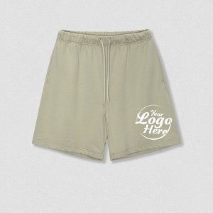 High Quality Customized Printing Embroidery 400G <b>Super</b> Thick Cotton Men's <b>Shorts</b> Drawstring Straight Fit Custom Men's <b>Shorts</b> - Product Image 6
