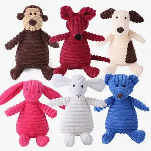 Pet Squeak Toys Squeaky Interactive Chew Animal Style Sheep Duck Pig Bunny Monkey Fox Elephant Cow Mouse Shape Dog Squeaky Toys