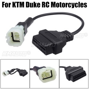 อะแดปเตอร์ 6 พิน เป็น OBD 16 พิน สายเคเบิล 6 พิน เป็น OBD2 สำหรับรถมอเตอร์ไซค์ KTM Duke RC ปี 2011~2017 สำหรับ ECU รถมอเตอร์ไซค์ - Product Image 1
