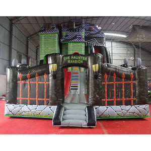 Nhà sản xuất hàng đầu lớn ngôi nhà ma ám <span class=keywords><strong>Inflatable</strong></span> ma quái biệt thự thiết kế <span class=keywords><strong>Inflatable</strong></span> trượt lớn cho bữa tiệc hoặc nhà - Product Image 3