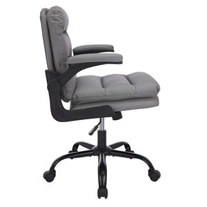 Chaise <span class=keywords><strong>de</strong></span> <span class=keywords><strong>bureau</strong></span> ergonomique blanche pivotante avec base en métal, accoudoirs et repose-pieds, chaise <span class=keywords><strong>de</strong></span> patron pour <span class=keywords><strong>bureau</strong></span> et salon - Product Image 6