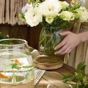 Terrario da tavolo per moltiplicazione di piante, fioriera per piantare acqua vaso in vetro con supporto in legno per la coltivazione di piante idroponiche a casa - Product Image 4