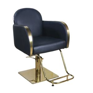 Nouvelle conception de mobilier de salon, fauteuil de coiffeur moderne pour salon de coiffure, noir, pour la coupe de cheveux, avec base dorée à prix avantageux - Product Image 1