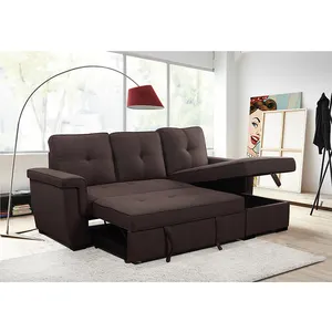 Nhà Máy Cung Cấp Trực Tiếp Sofa Hiện Đại Đặt Đồ Nội Thất Chuyển Đổi Sofa Cum Giường Với Lưu Trữ Lớn Tùy Chỉnh Sofa Giường