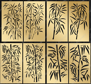 Pantalla de panel de pared cortada con láser y divisor de habitación decoración de Arte de acero inoxidable dorado perforado adecuado para <span class=keywords><strong>arquitectura</strong></span> al aire libre - Product Image 3