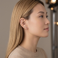 Maina Square Zircon Cartilage Earrings ASTM F136 Titanium Internally Thread Labret Lobe Earring Helix Tragus Piercing Jewelry