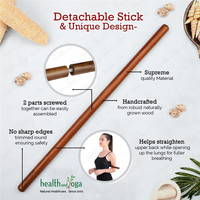 Bâton de yoga en bois multi-usage, correcteur de posture portable, bâton d'étirement, bâton d'exercice physique