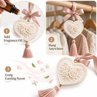 Diffuseur d'huiles essentielles en céramique suspendu, sans phtalates, pour armoire, parfum d'ambiance en plâtre, ensemble de pendentifs parfumés, marque privée