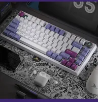 Darmoshark Top75 Trio-mode 87Keys Gaming Mechanical Keyboard 75% Layout Hot Swap Customized Diy Screen