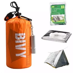Échantillon Gratuit Sac de Couchage d'Urgence Orange en PE pour Extérieur, Imperméable, Chaud, pour Survie, Voyage, Camping, Ultraléger pour Adulte - Product Image 5