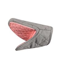 Gants de four isolants en silicone à motif poisson avec doublure en coton épais pour la cuisson au four et au micro-ondes en cuisine intérieure