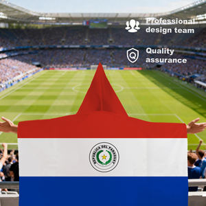 Cape avec capuche drapeau du Paraguay 3x5 pieds, Bandera Del Paraguay pour la célébration de l'Indépendance Nationale et les supporters de football - Product Image 5