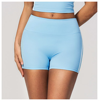 Pantacourt de sport pour femme à blocs de couleur, taille haute, effet seconde peau, rehaussement des hanches, pour le fitness, la course et le yoga