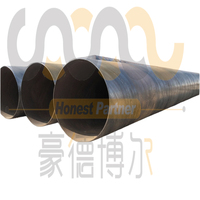 Tuyau en acier soudé en spirale conforme à la norme ASTM, tube rond soudé SSAW, tuyau en acier faiblement allié pour l'alimentation en eau municipale
