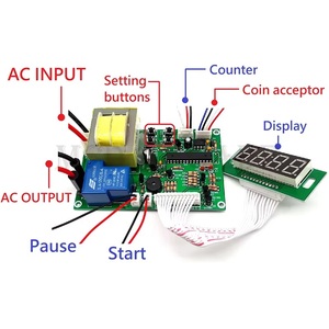 JY-16 hẹn giờ bảng điều khiển vít Loại đồng tiền hoạt động máy giặt cung cấp điện với đồng tiền hoạt động chọn - Product Image 3
