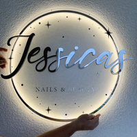 Enseignes néon LED personnalisées avec logo, design imprimé UV, enseigne lumineuse personnalisée pour la publicité, les hôtels et les bars - à brancher, étanche IP65