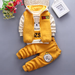 Ensemble de trois pièces confortable et décontracté pour enfants, imprimé ours mignon, printemps automne, boutique de vêtements pour enfants, garçons 2019 - Product Image 1