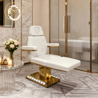 Table de massage électrique moderne et luxueuse à 3 moteurs réglables pour salon, spa, soins du visage et esthétique