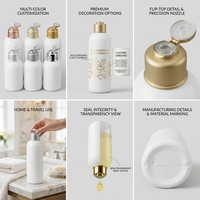 Bouteille en plastique ronde mate de 500 ml en HDPE de couleur personnalisée de luxe, vente en gros avec couvercle Dingdang pour emballage de soins de la peau haut de gamme