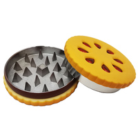 Kit de broyeur en métal pour biscuits et herbes séchées, forme de moulin à biscuits, 55 mm, plateau roulant en fer blanc 7x5.5 pouces, broyeur à 2 couches