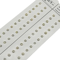 Perlas Akoya de Agua de Mar Natural de 3-4 mm, Corte Plano Facetado Tipo Pan al Vapor, Par a Juego en Tonos Dorados; Delicados Pendientes de Botón Sutiles