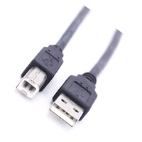 Kabel Printer berpelindung USB AM to BM, kabel Printer 2.0 Anti gangguan tembaga murni kualitas tinggi