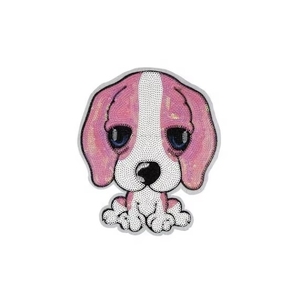 Parche de Lentejuelas con Diseño de Perro <span class=keywords><strong>Beagle</strong></span>, Aplique de Lentejuelas de Cachorro de Dibujos Animados para Chaqueta, Sombrero, Ropa de Niña, Decoración para Amantes de los Perros - Product Image 1