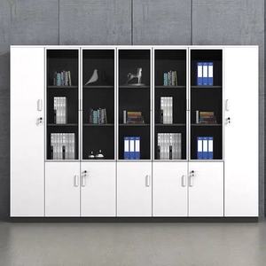New Type New glass door white office file cabinet with safe sliding door filing cabinet storage office furniture