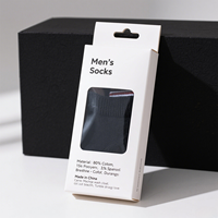 Boîtes en papier personnalisées de haute qualité Emballage pour chaussettes, sous-vêtements, vêtements Emballage PVC Boîte pliante en carton blanc à fenêtre transparente