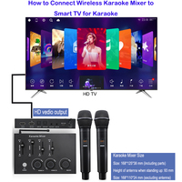 Yeni Gelen Metal Karaoke Mikseri UHF Kablosuz Mikrofon Akıllı TV HD Ev Sineması Kablosuz Sistemi
