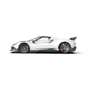 296 Aggressive Full Visible Carbon Fiber <b>Side</b> Skirt For Ferrari 296 2021-2025 - Product Image 4