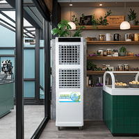 Vente directe d'usine, climatiseur évaporatif portable en plastique durable, purificateur d'air, télécommande, réservoir d'eau de 45 L pour garage, hôtels