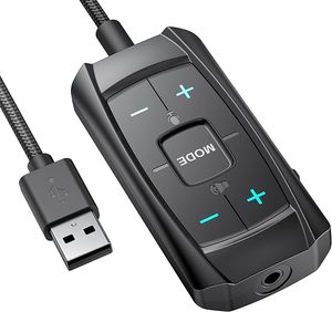 การ์ดเสียงภายนอก Inwa Leather Aux to USB พร้อมระบบตัดเสียงรบกวน (ANC) กันน้ำระดับ IPX-1 ควบคุมผ่านแอป - Product Image 1