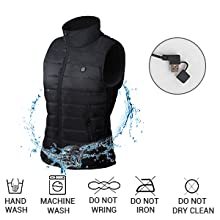 Chaqueta calefactable Chaleco de invierno para motocicleta al aire libre Camping Pesca Esquí Chaleco calefactable eléctrico USB - Product Image 4